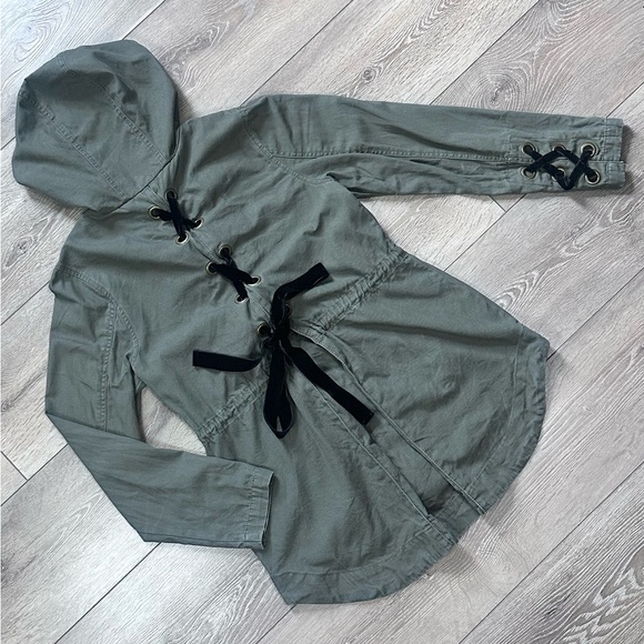 Maurices Military Utility Anorak Lace Up Jacket - Picture 11 of 14